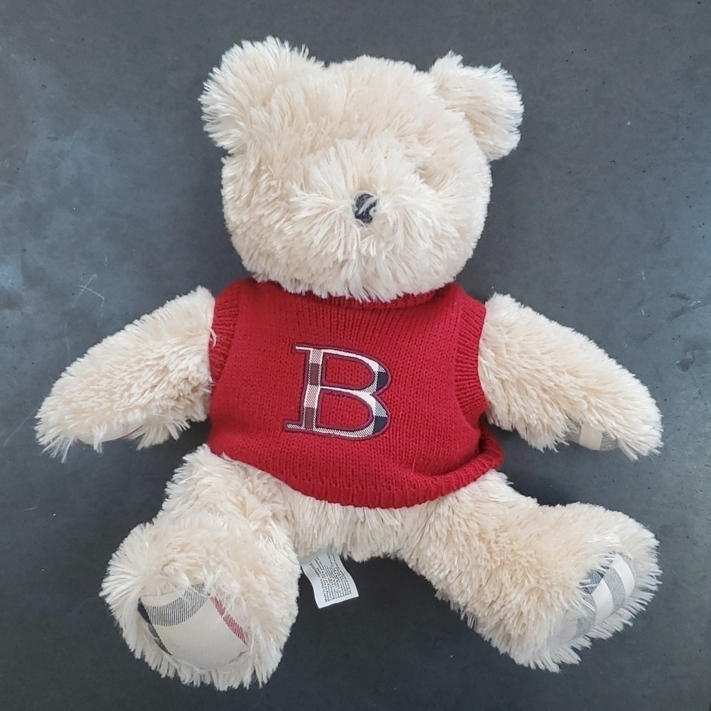 Burberry tan plush teddy bear